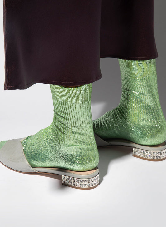 MARIA LA ROSA One Ribbed Laminated Socks