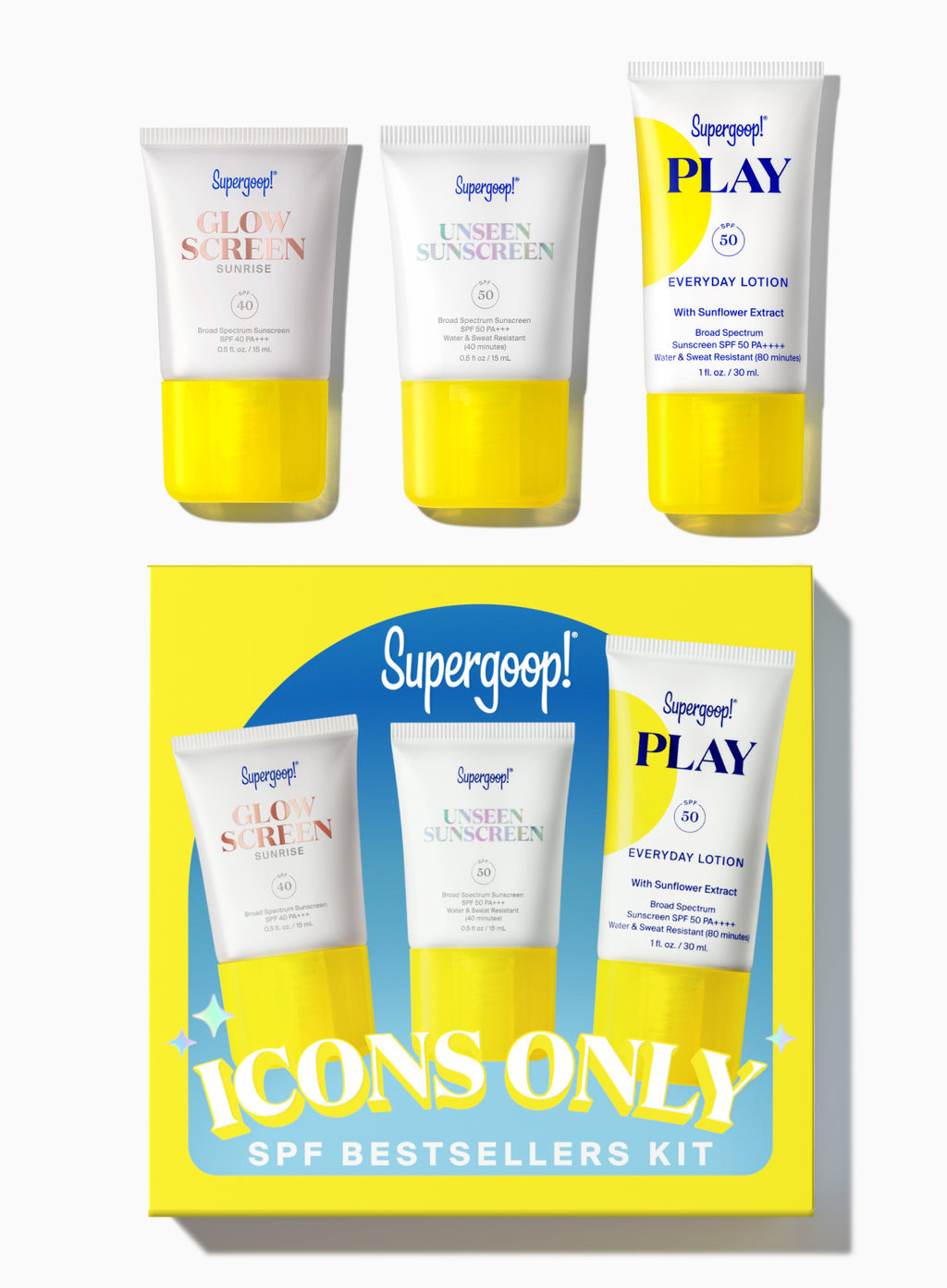 Supergoop Icons Only SPF Bestsellers Kit